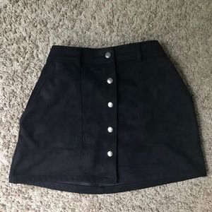 Black suede skirt